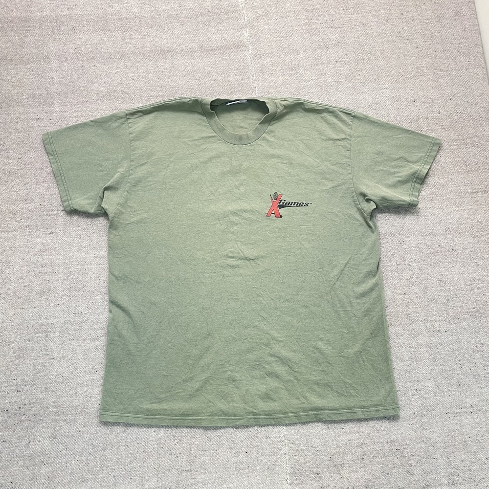 Vintage X Games Shirt mens XL Green 2000s y2k Sports USA Lee